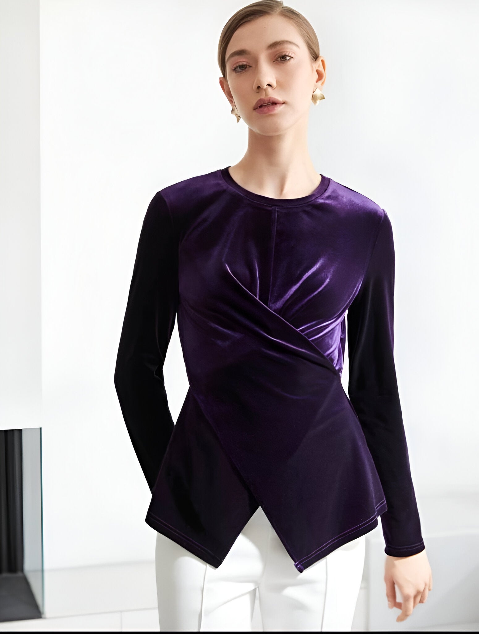 BLUSA TERCIOPELO CRUZADA