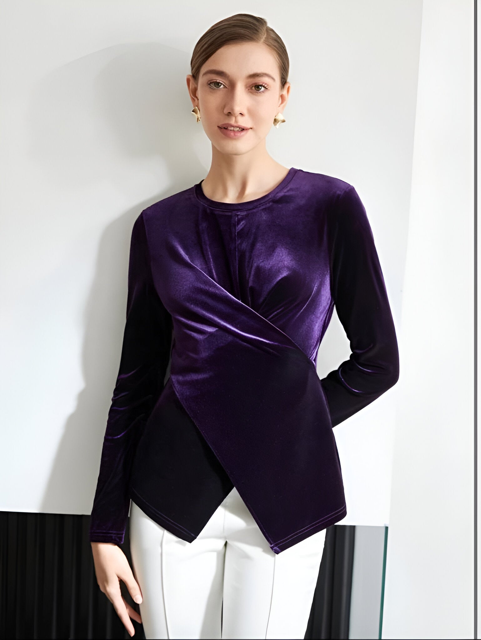 BLUSA TERCIOPELO CRUZADA