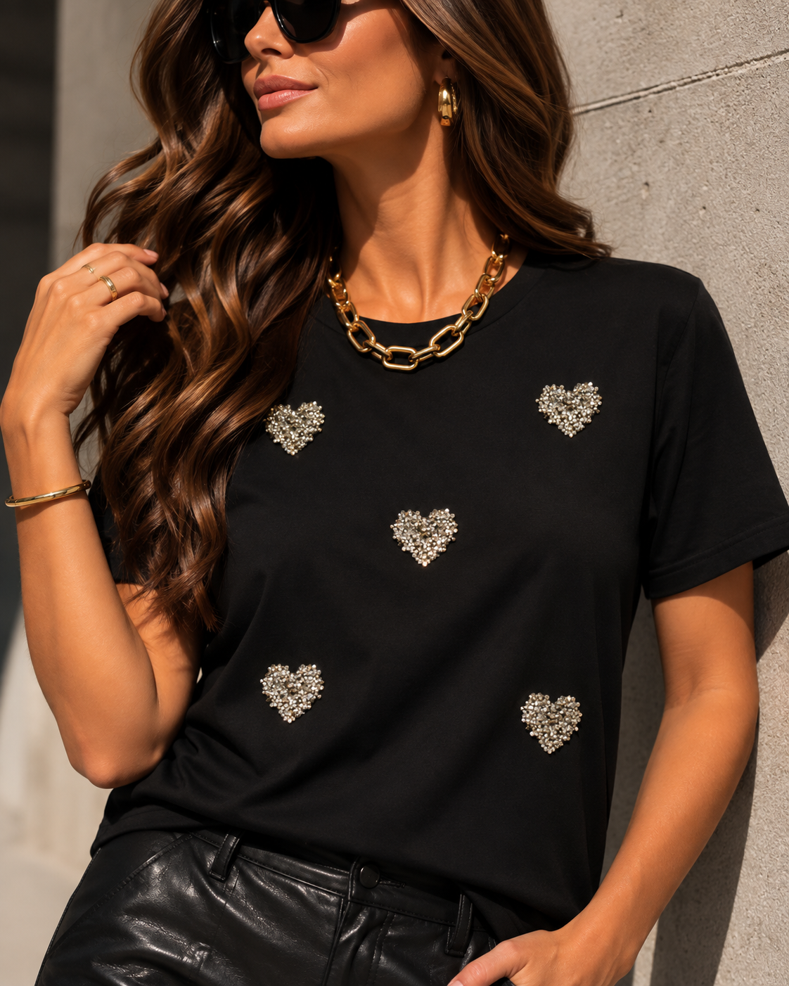 CAMISETA ARGENTO HEARTS