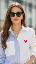 CAMISA ESTAMBUL RAYAS|||CORAZON