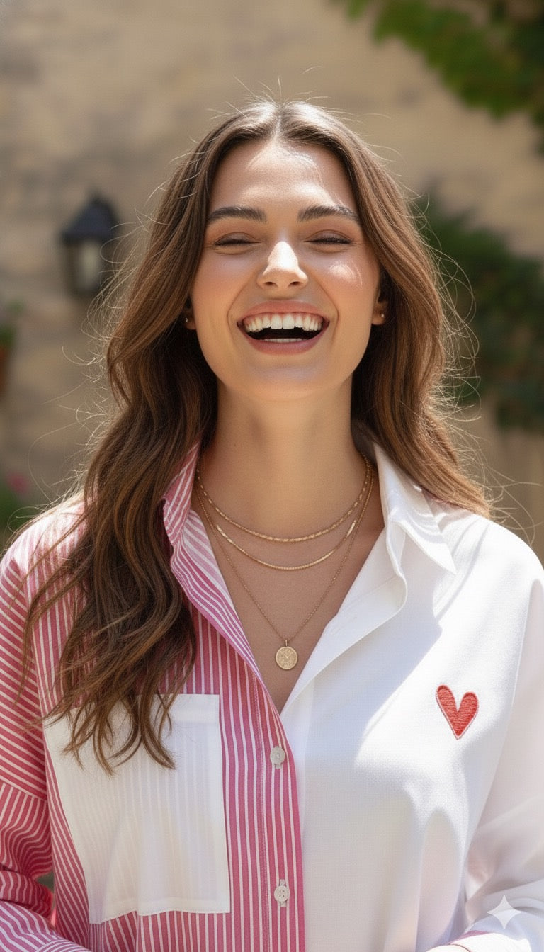 CAMISA ESTAMBUL RAYAS|||CORAZON