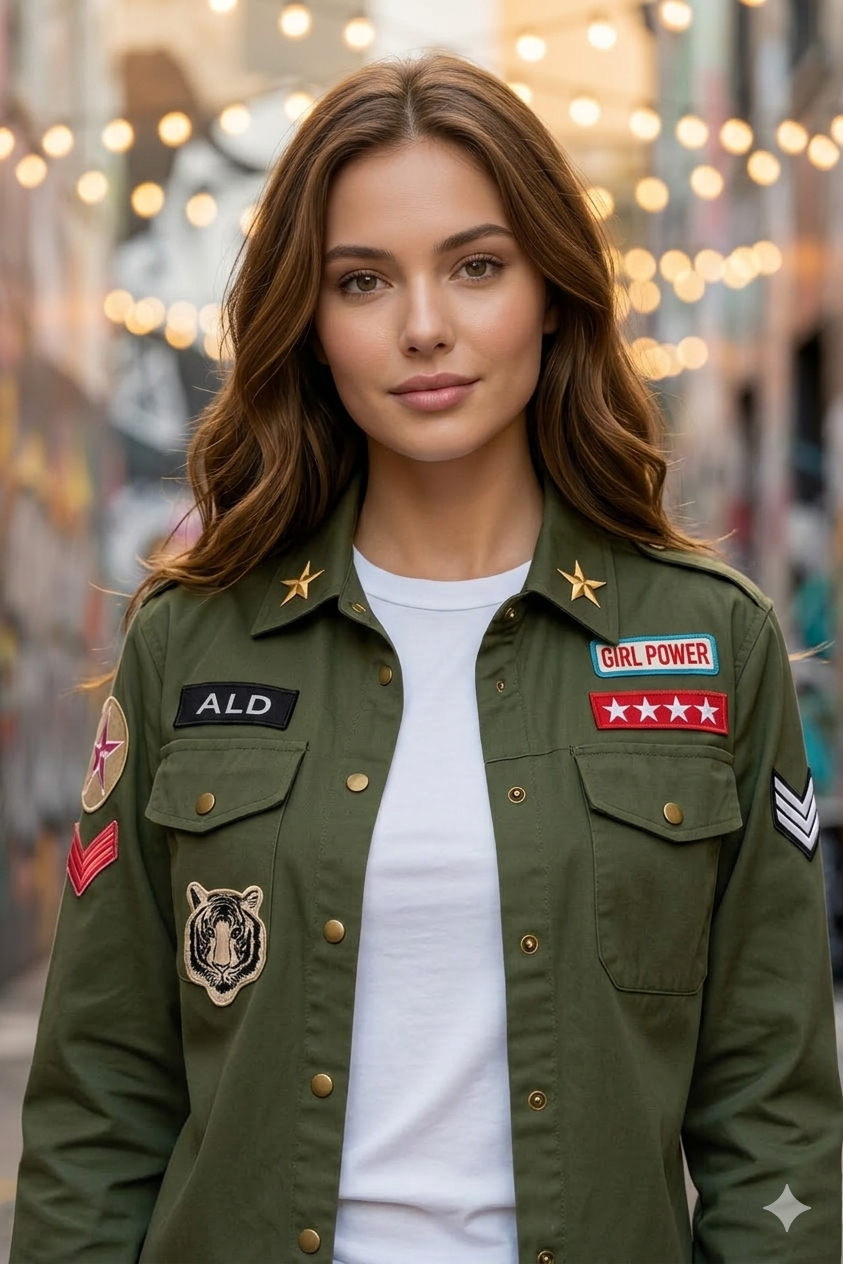 SOBRECAMISA MILITAR GIRL POWER