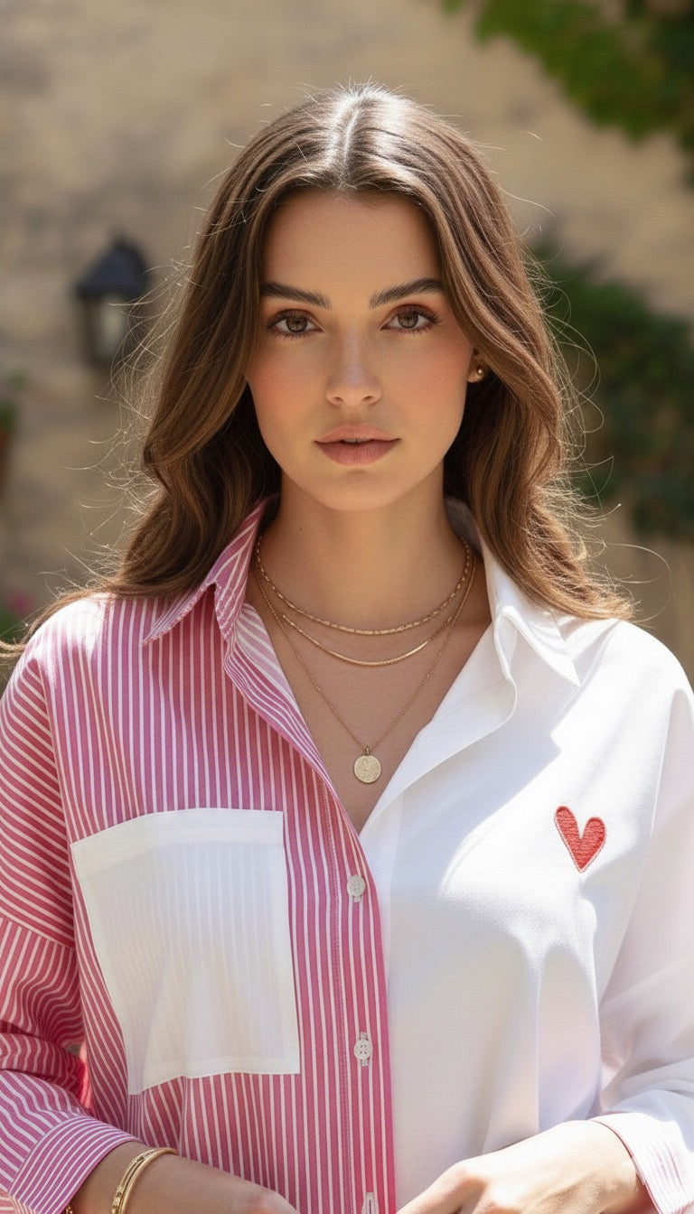 CAMISA ESTAMBUL RAYAS|||CORAZON