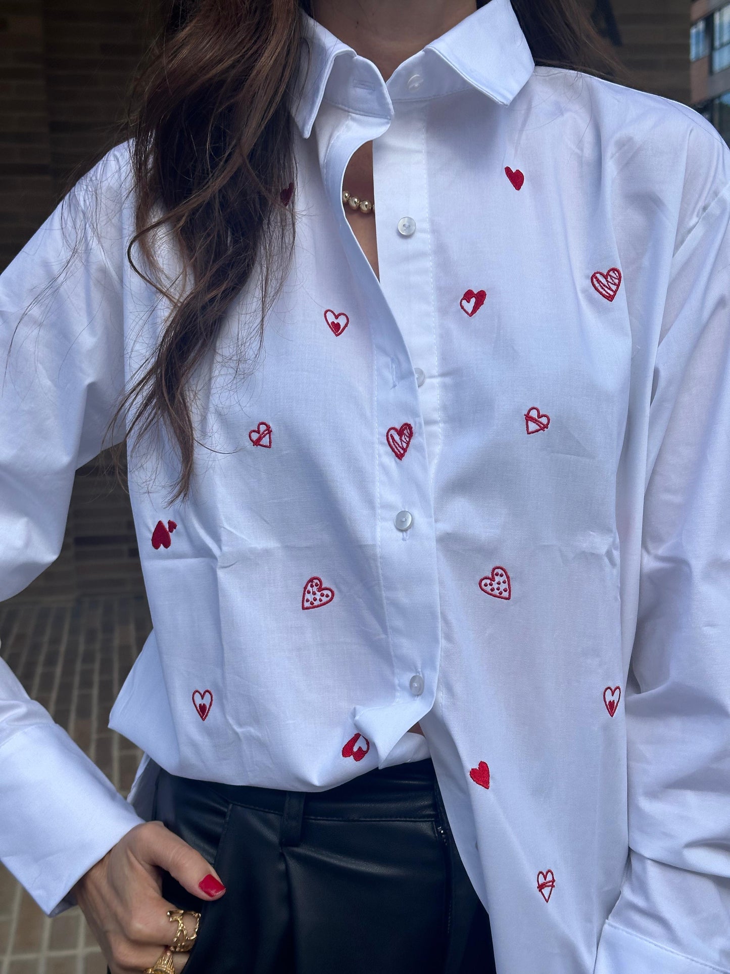 CAMISA BUENOS AIRES ||| CORAZONES EN VERANO (ROJO)
