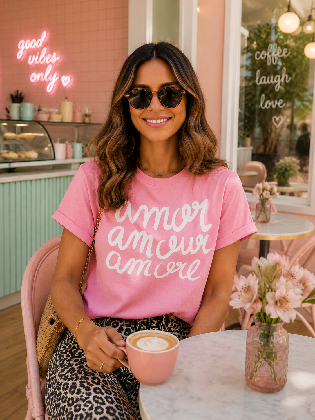 CAMISETA AMOR AMOUR AMORE