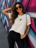 CAMISETA CORAZON EN RELIEVE