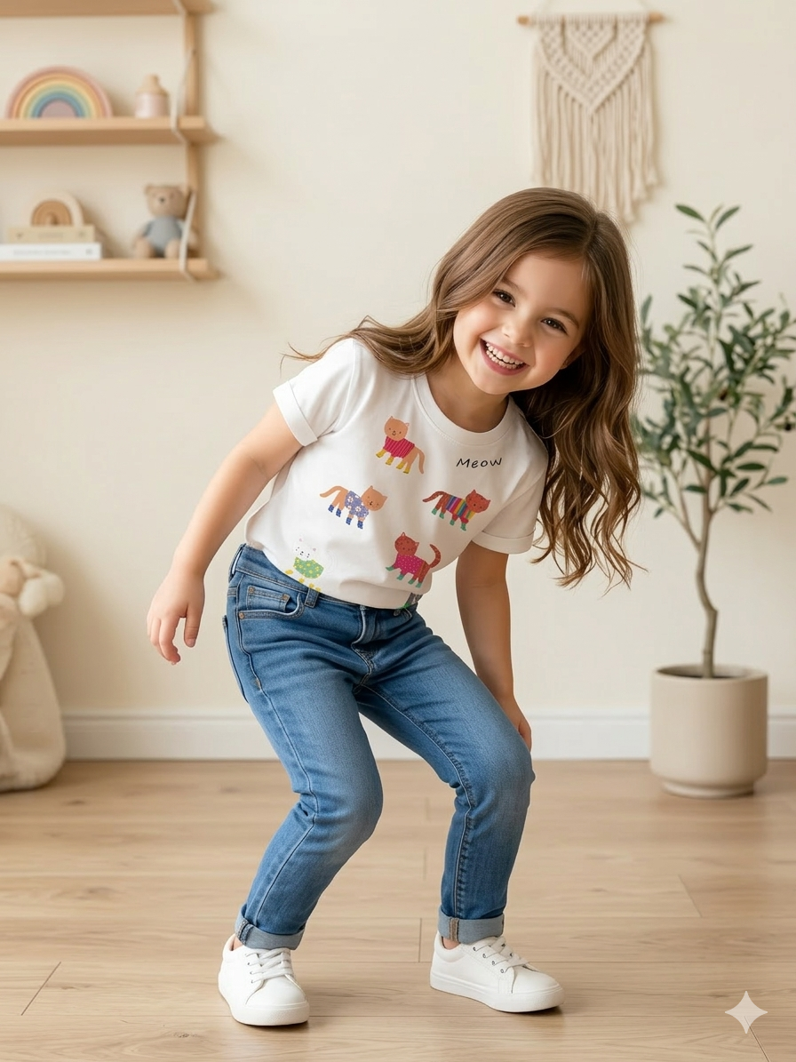 CAMISETA FASHION CATS MINI (ENTREGA 6 DÍAS HÁBILES)