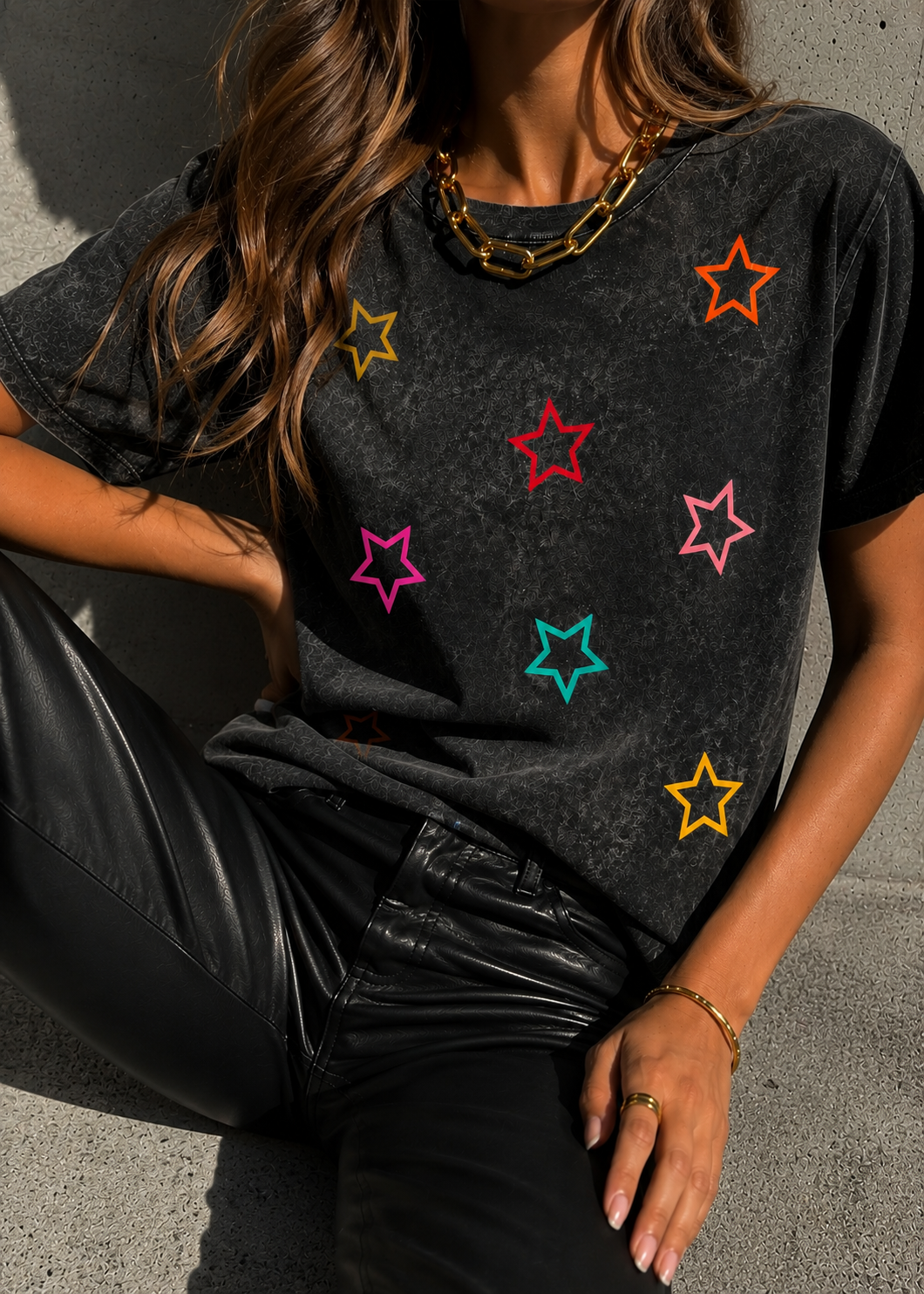 CAMISETA ACID WASH GALAXY