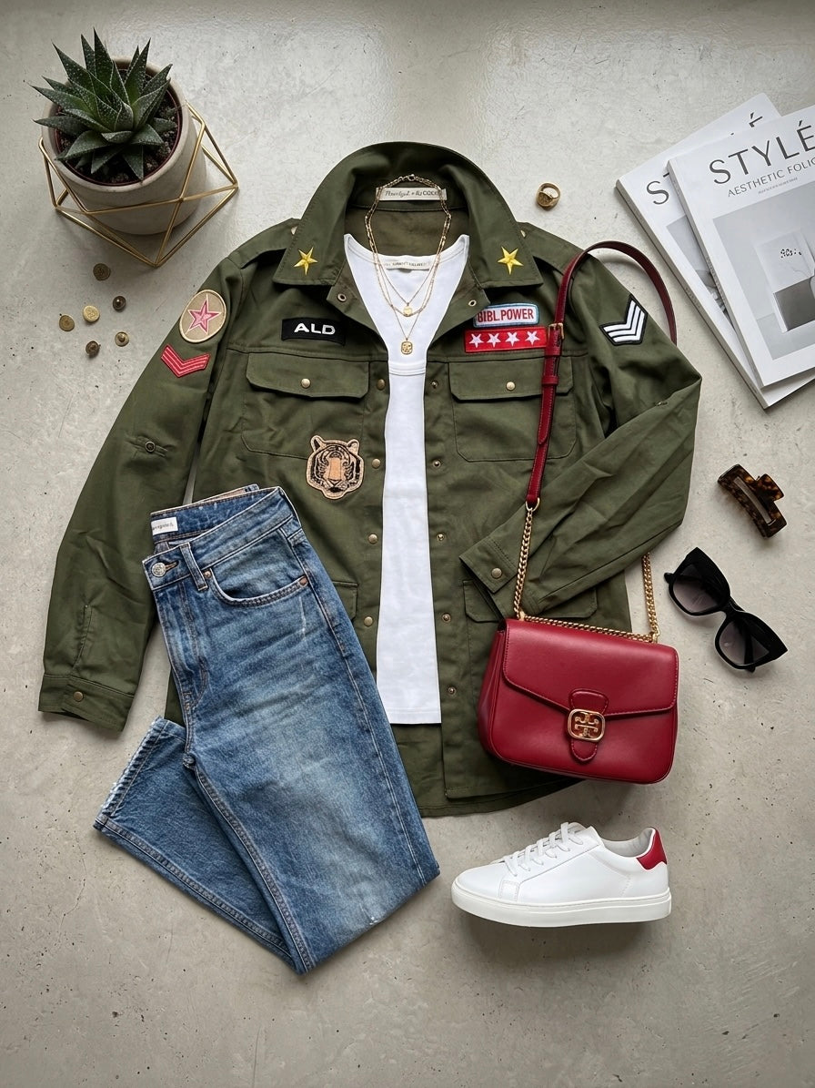 SOBRECAMISA MILITAR GIRL POWER