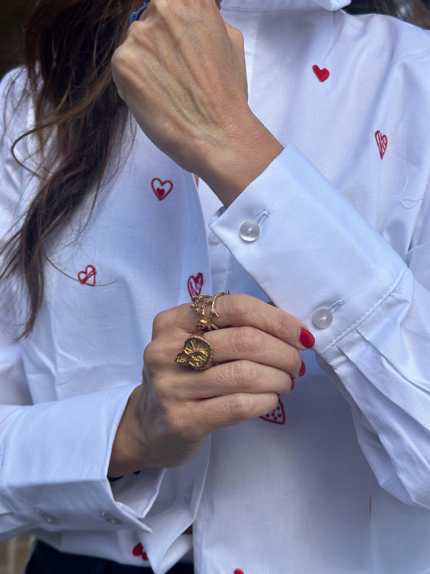 CAMISA BUENOS AIRES ||| CORAZONES EN VERANO (ROJO)