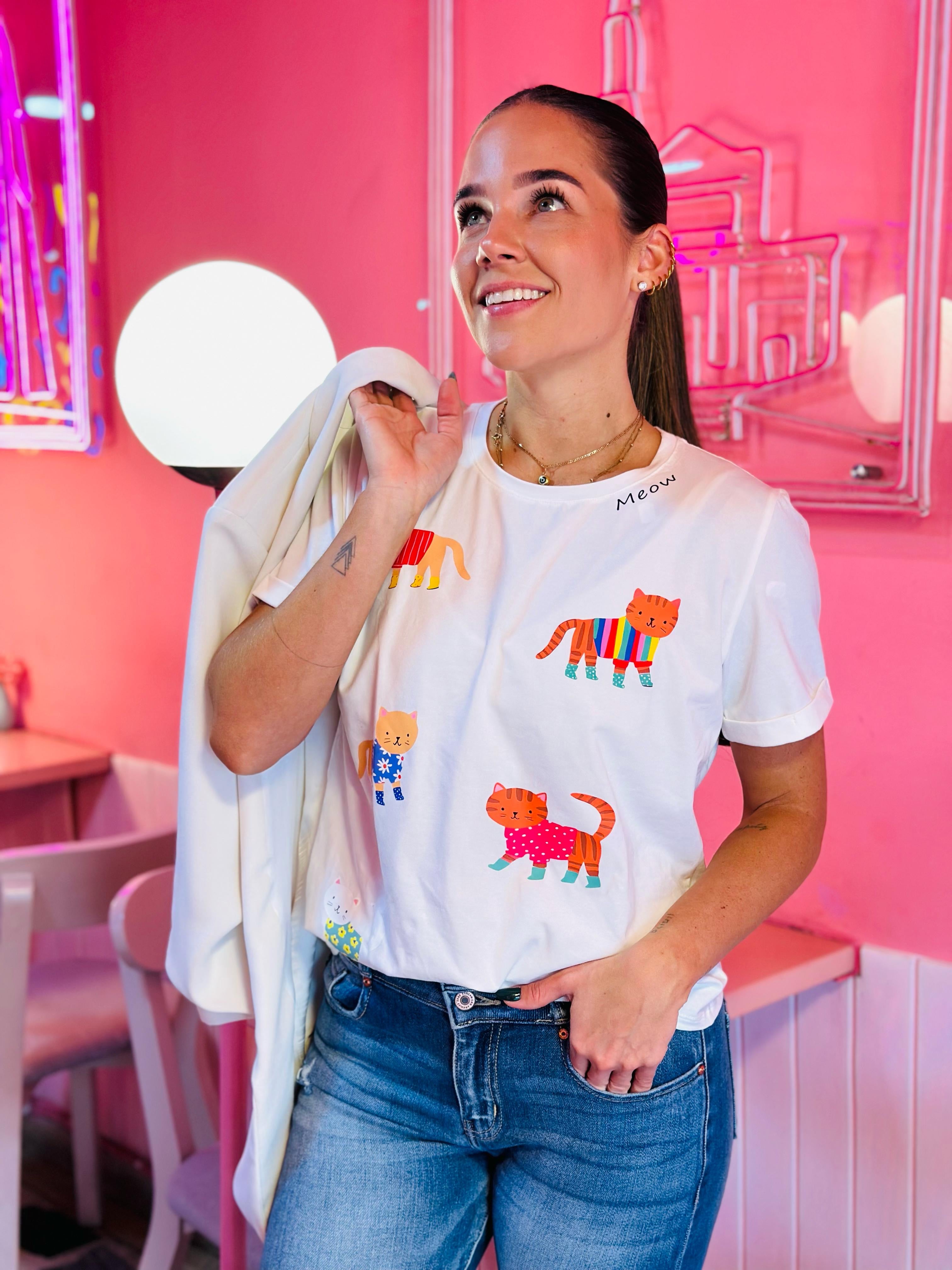 CAMISETA FASHION CATS