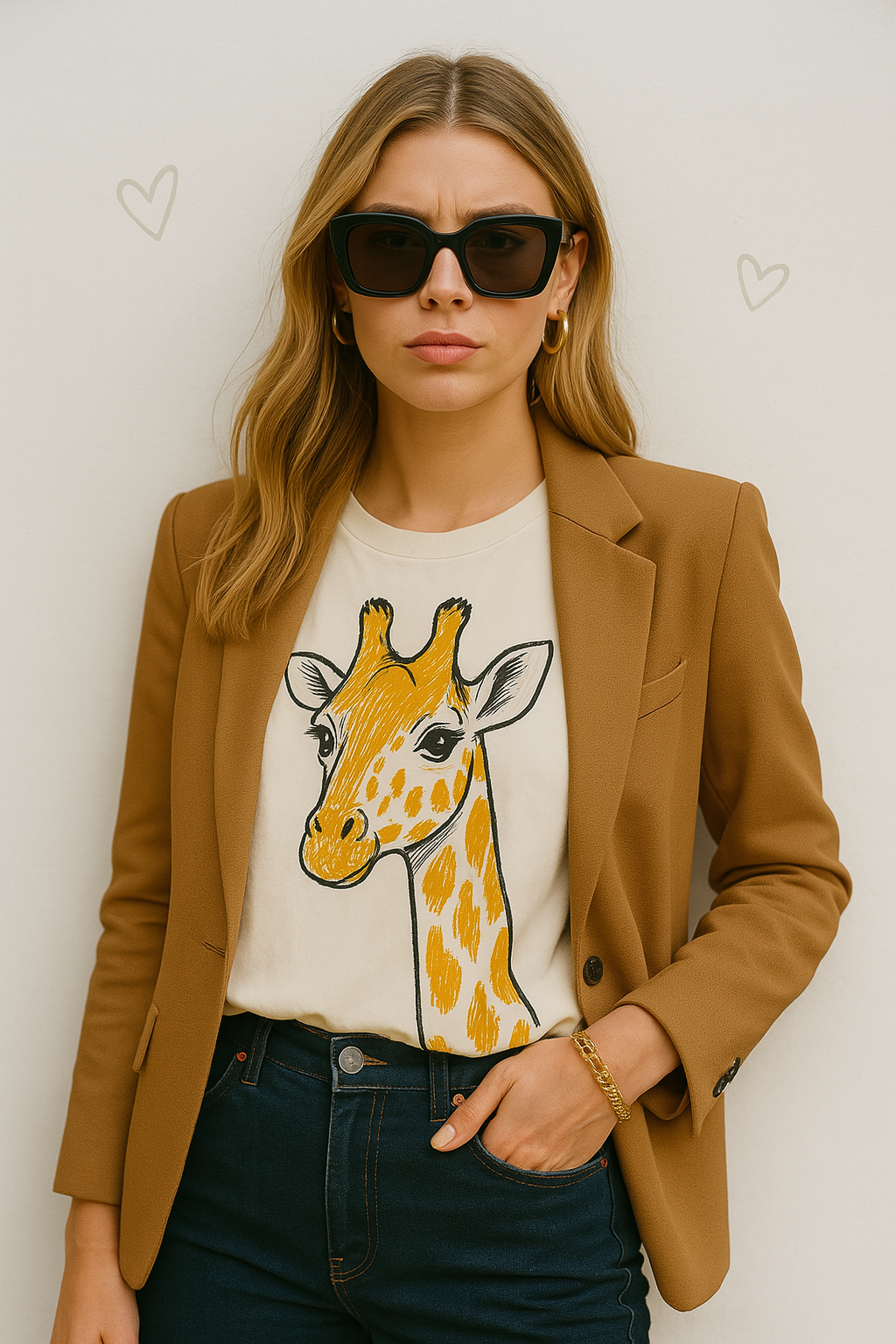 CAMISETA DREAM HIGHER SEE FURTHER (JIRAFA)