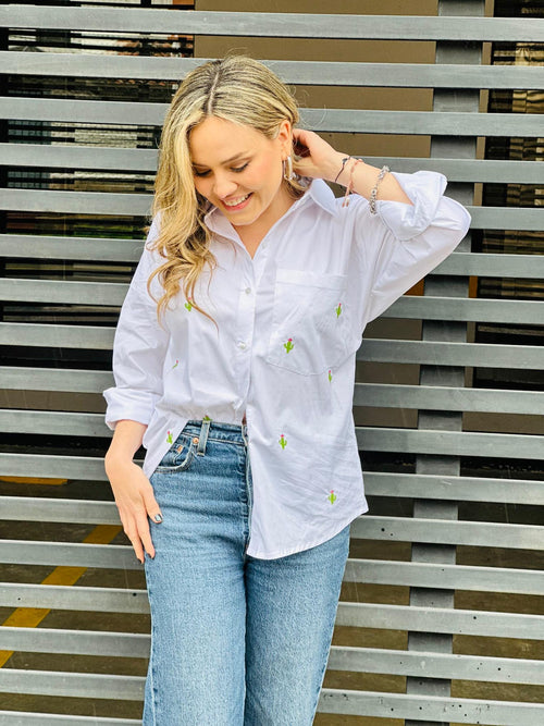 CAMISA ADELAIDA ||| LOS CACTUS TAMBIÉN FLORECEN