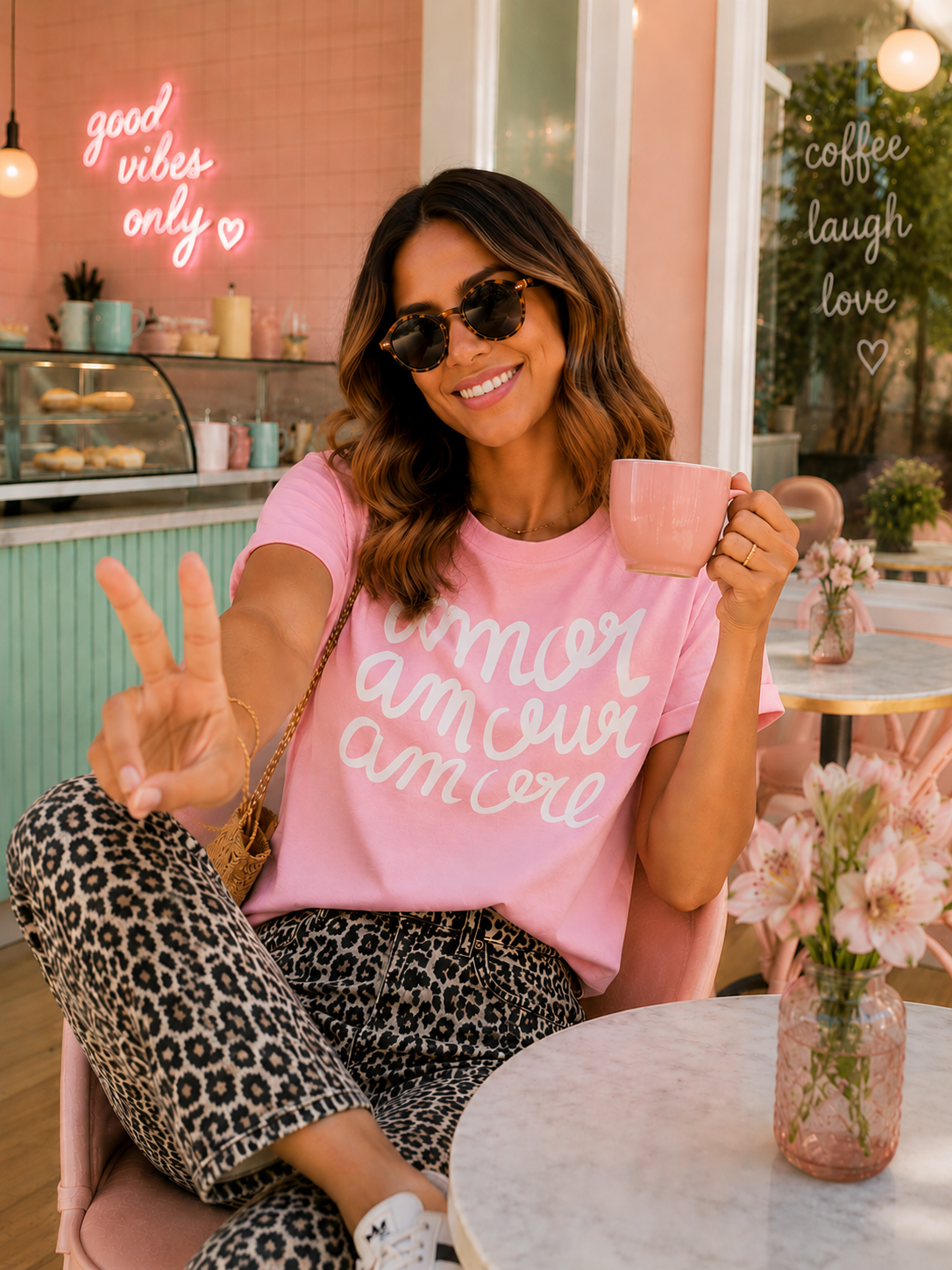 CAMISETA AMOR AMOUR AMORE