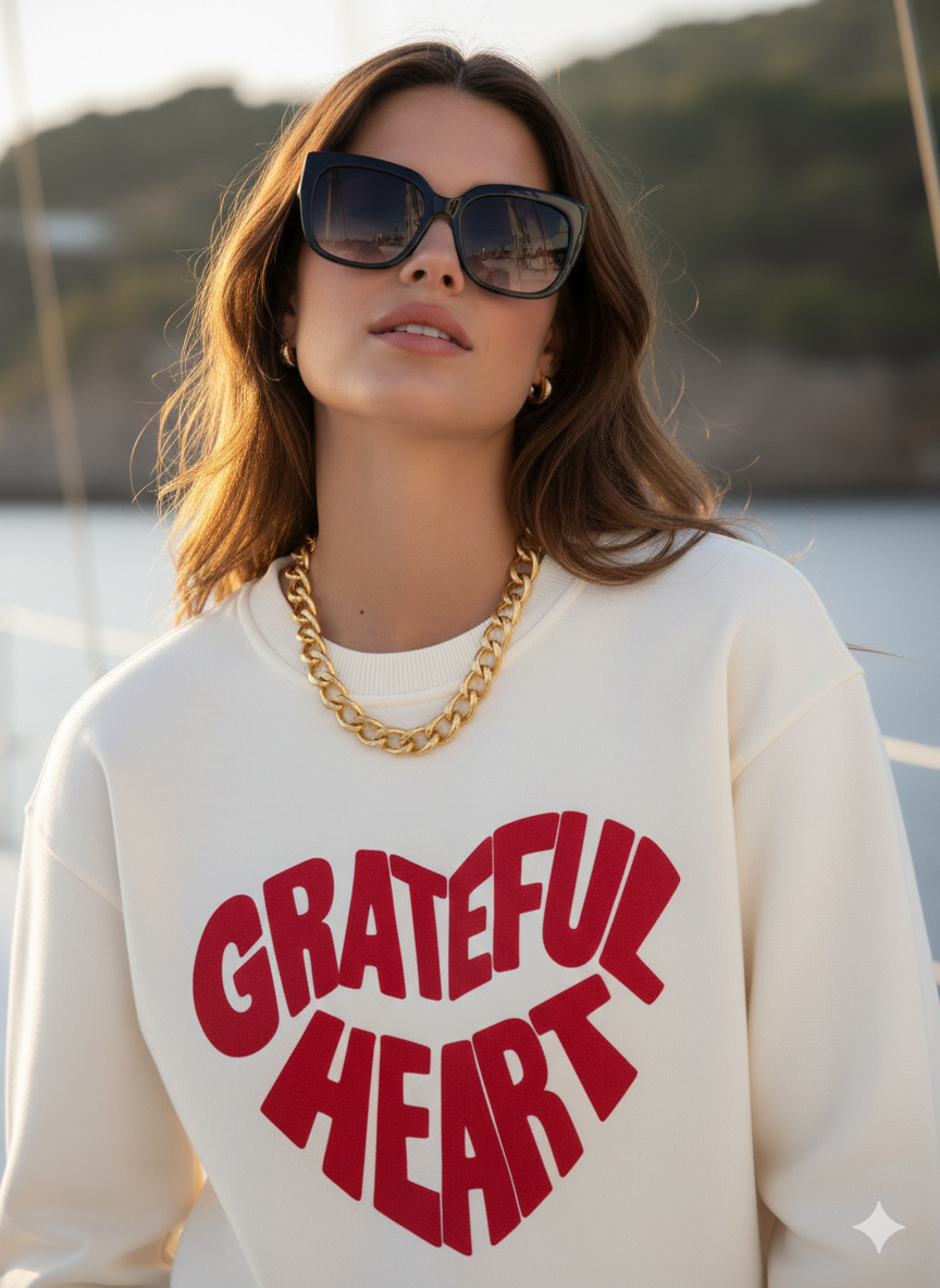 HOODIE VELVET GRATEFUL HEART