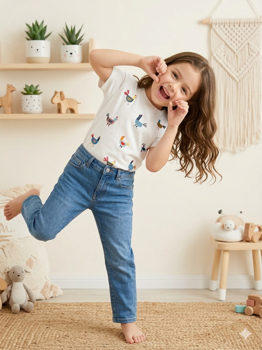 CAMISETA FIESTA DE GALLINITAS MINI