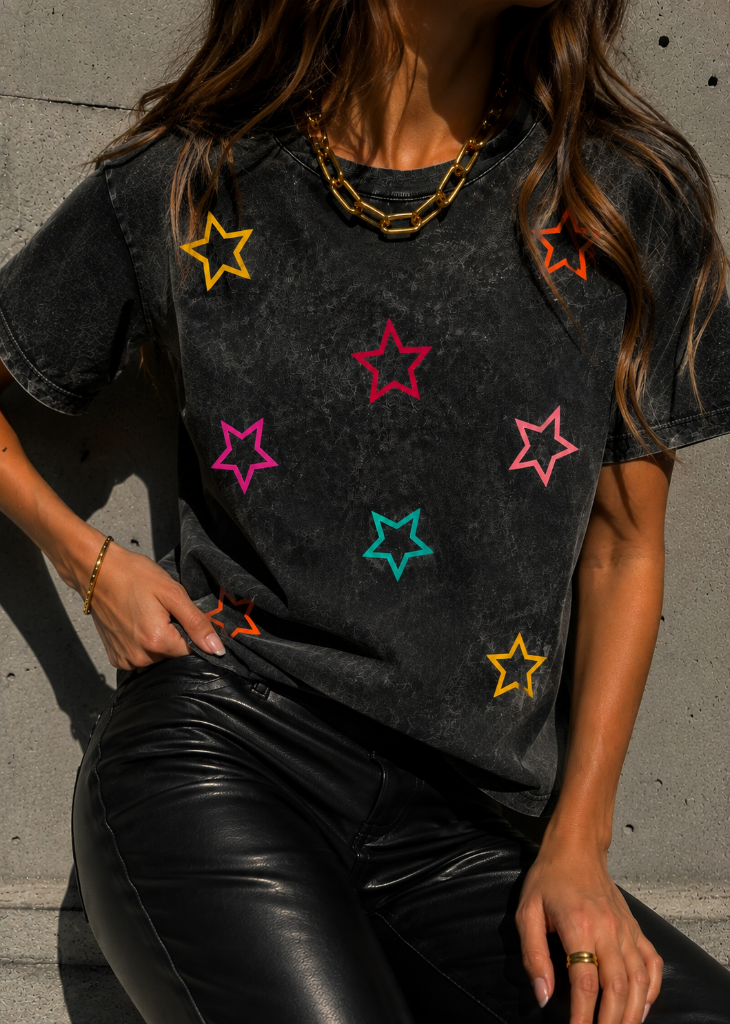 CAMISETA ACID WASH GALAXY