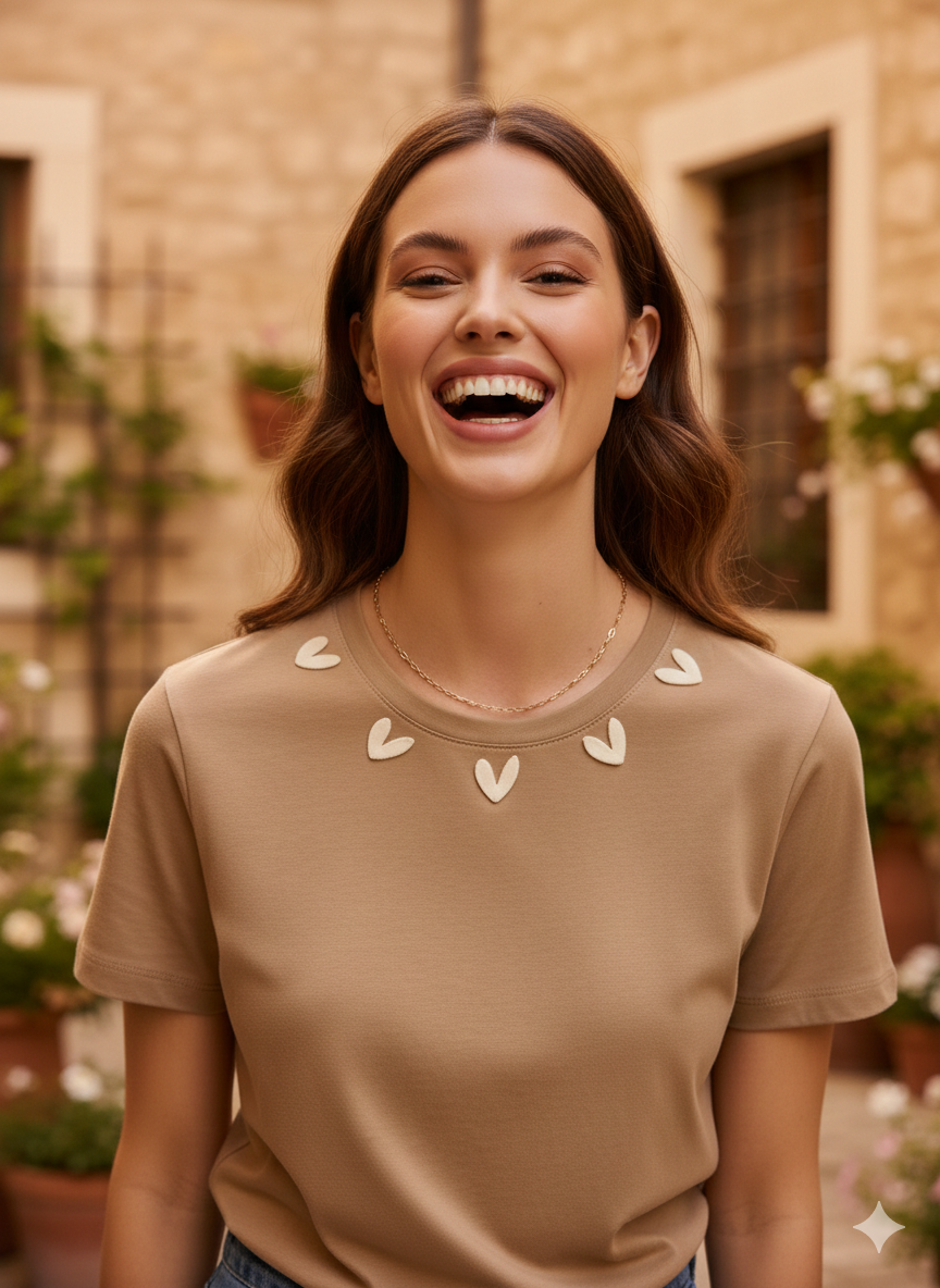 CAMISETA HEART NECKLACE