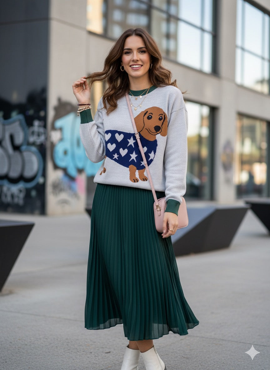 SACO SALCHICHA ABRIGADO DE ESTRELLAS