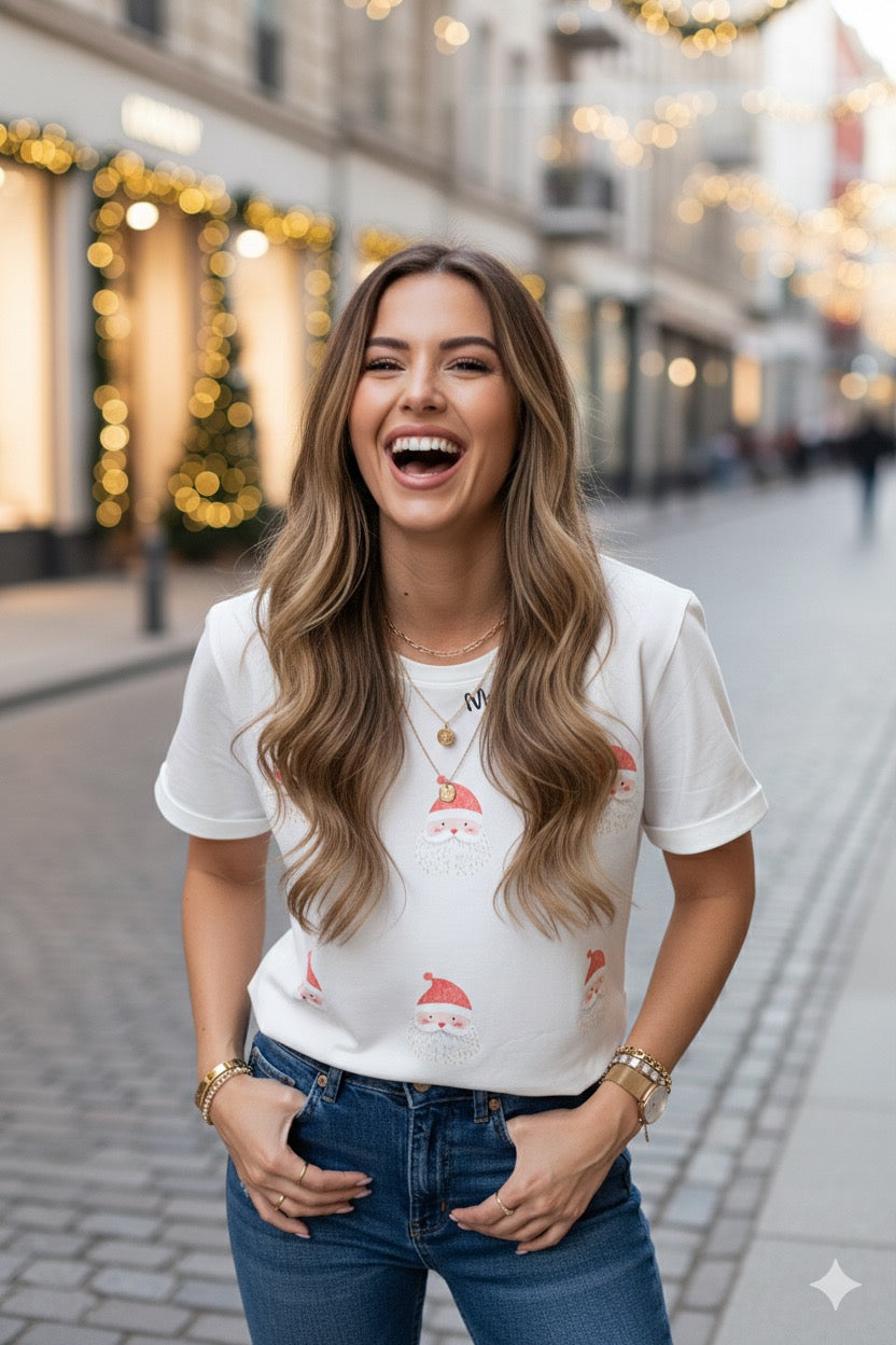 CAMISETA PAPA NOEL ESTA AQUI