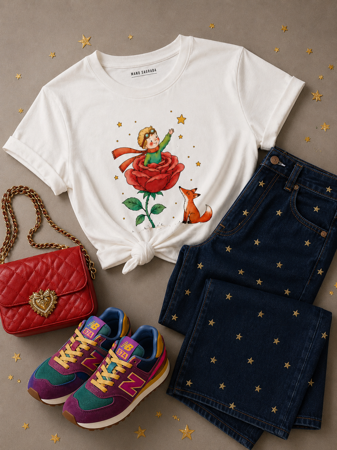 CAMISETA O PEQUENO PRÍNCIPE AMOR DA ROSA