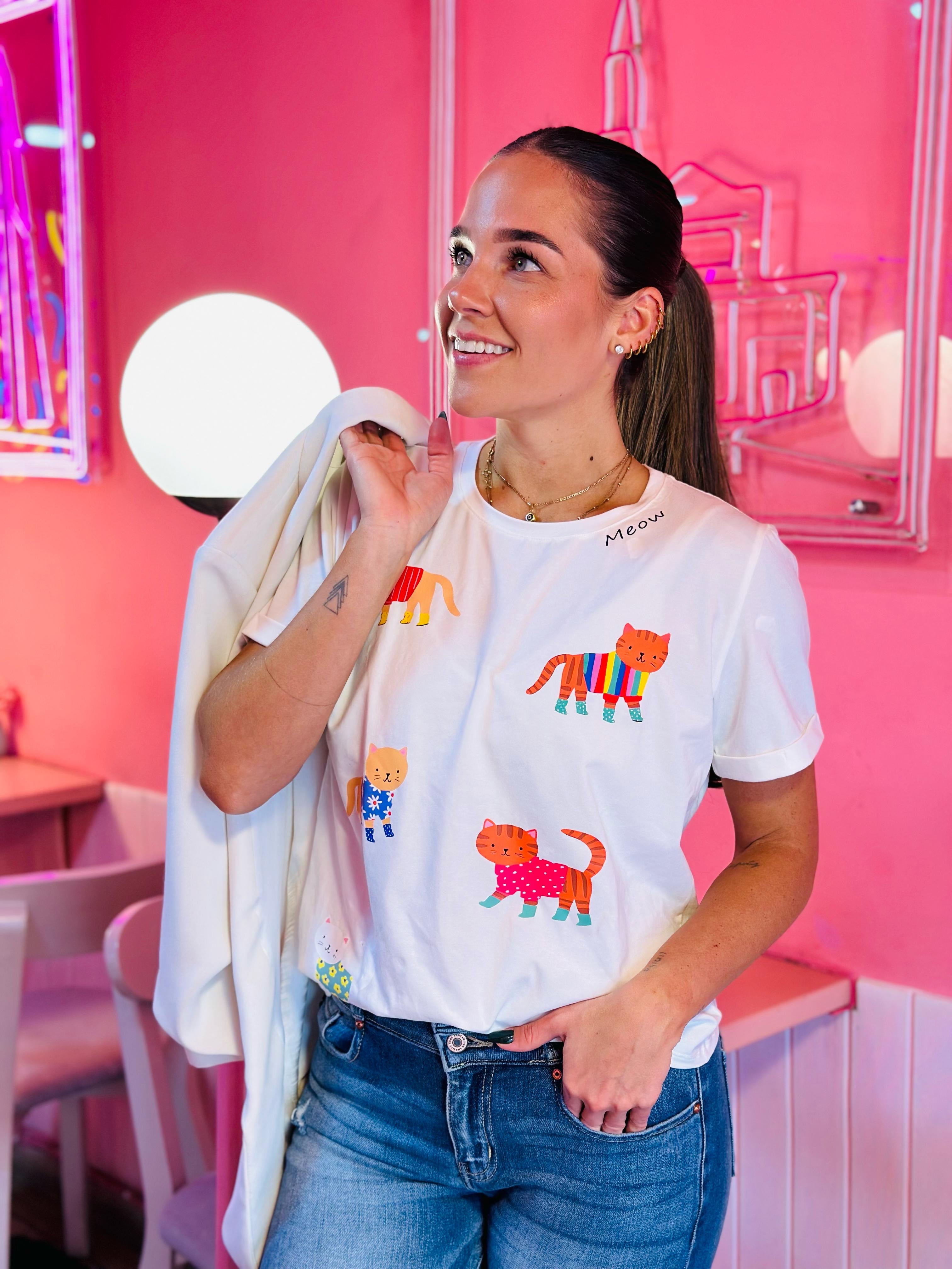 CAMISETA FASHION CATS