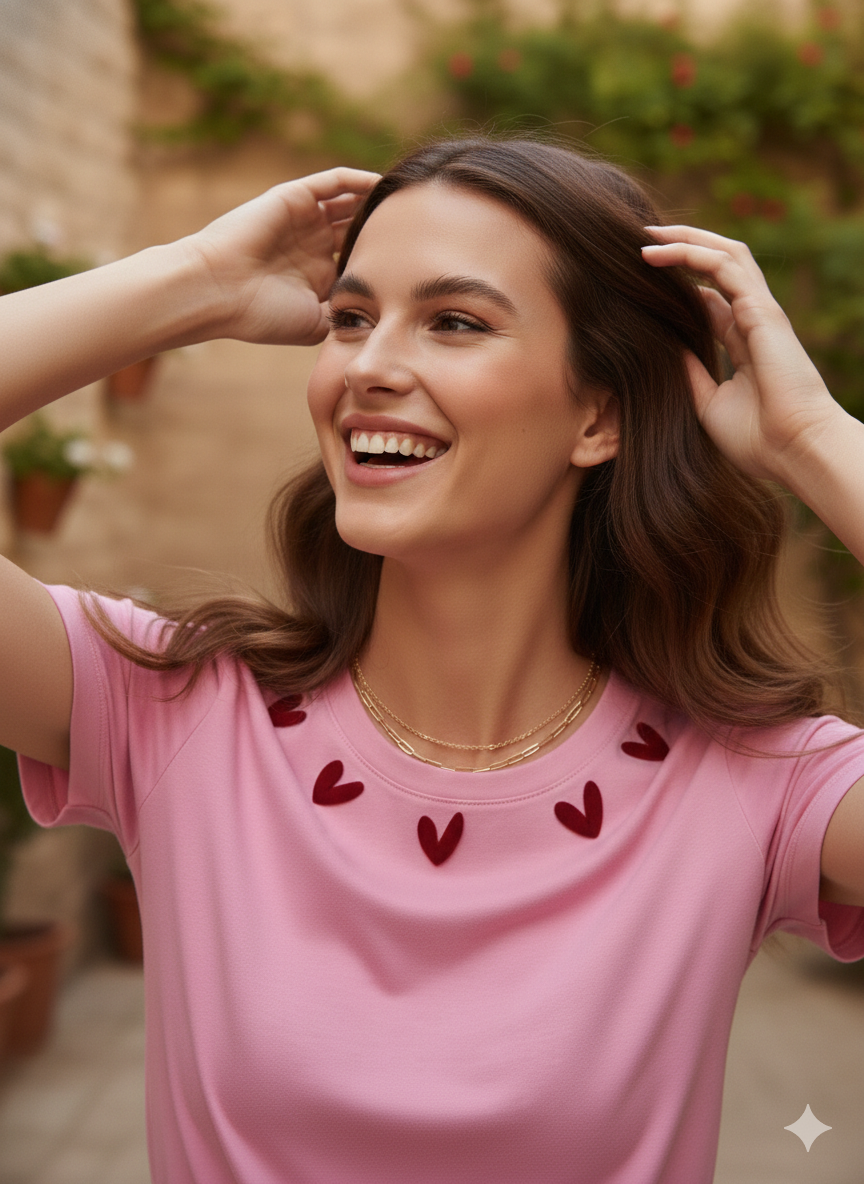 CAMISETA HEART NECKLACE