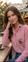 CAMISA ADELAIDA ||| NAVY TEDDY
