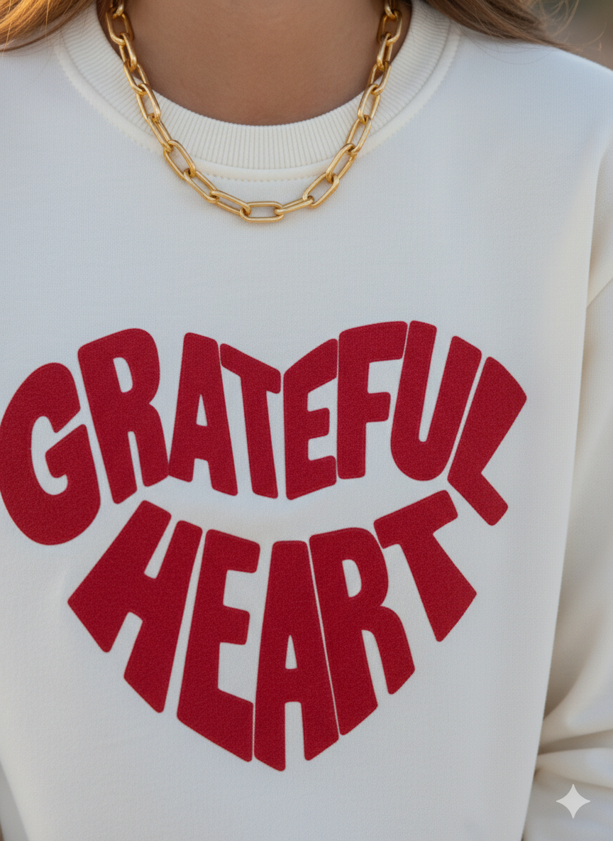 HOODIE VELVET GRATEFUL HEART