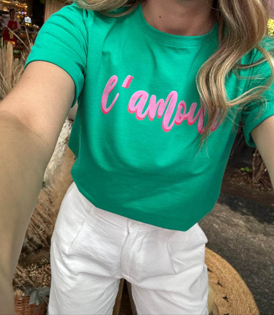 CAMISETA VERDE L'AMOUR