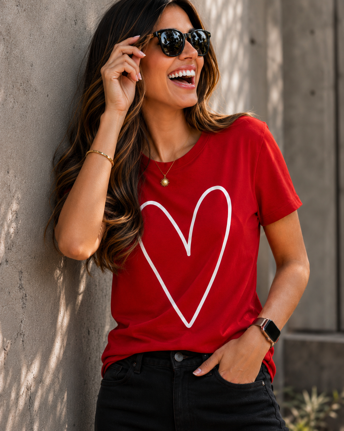 CAMISETA ROJA CORAZON