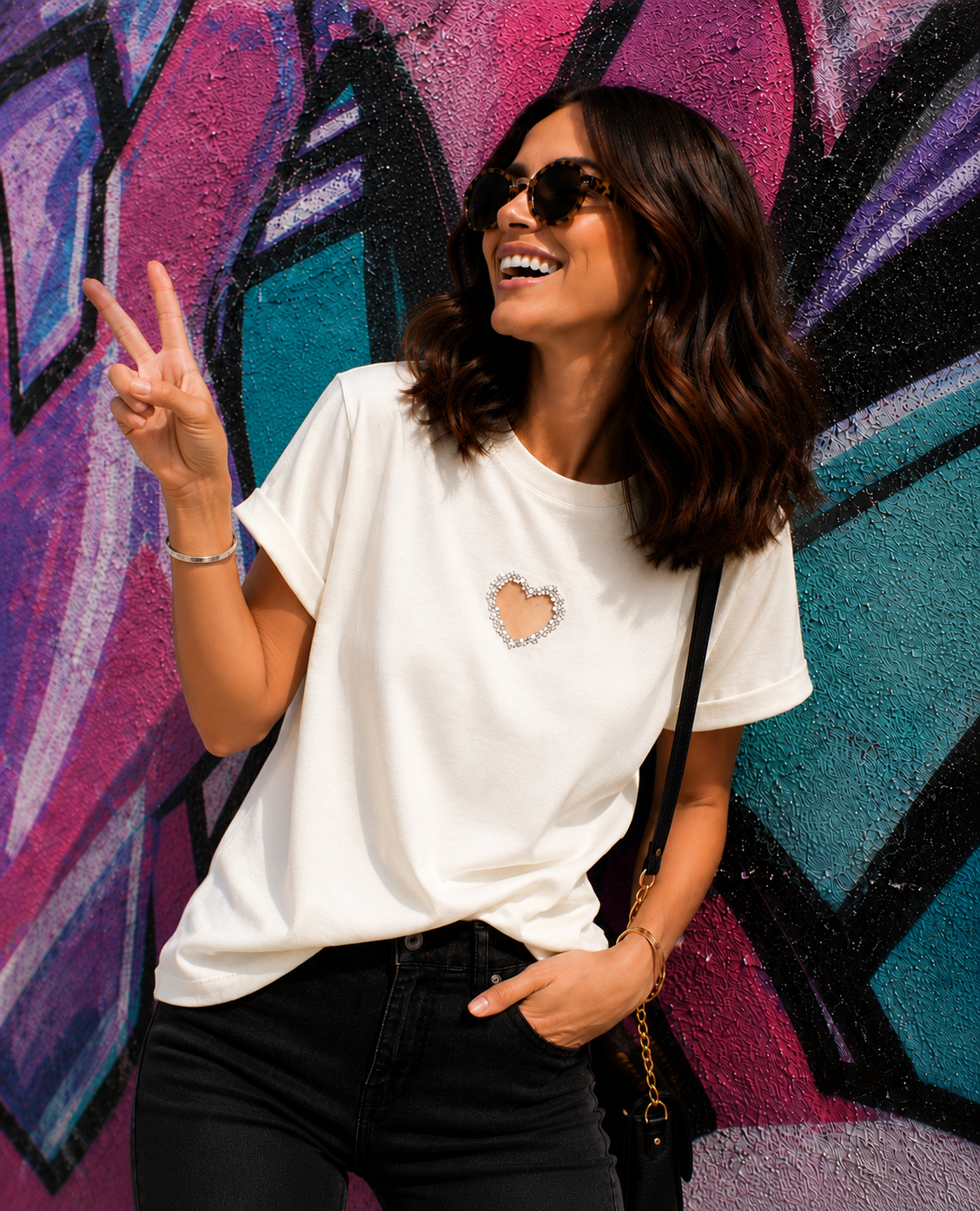 CAMISETA DIAMOND HEARTS