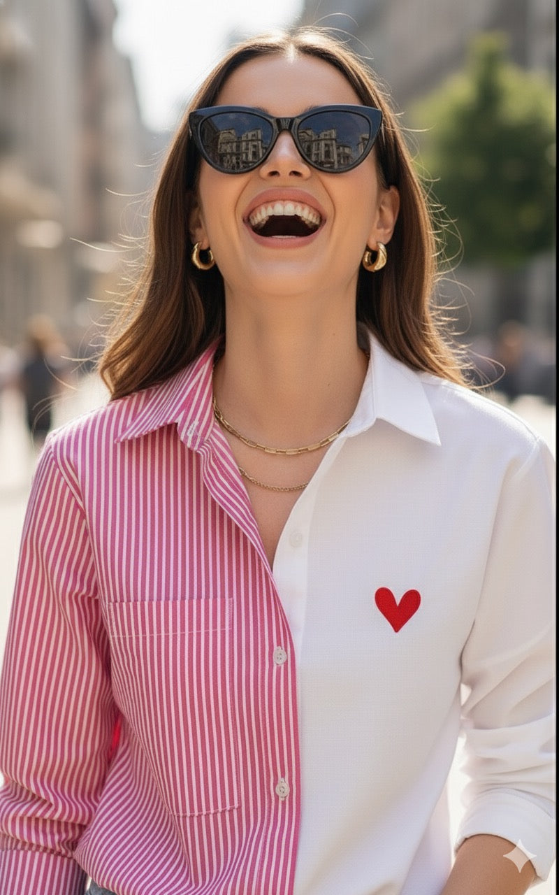 CAMISA ESTAMBUL RAYAS|||CORAZON