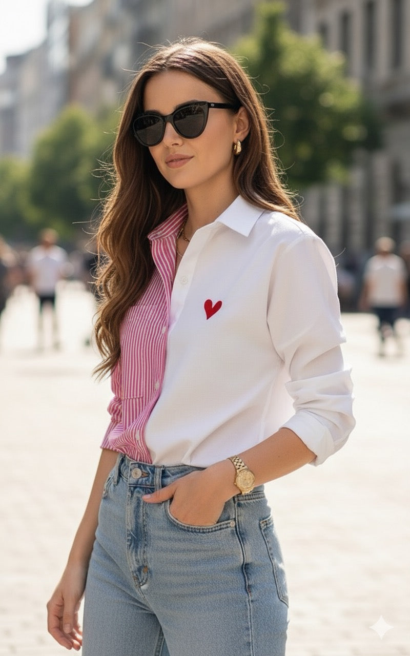 CAMISA ESTAMBUL RAYAS|||CORAZON