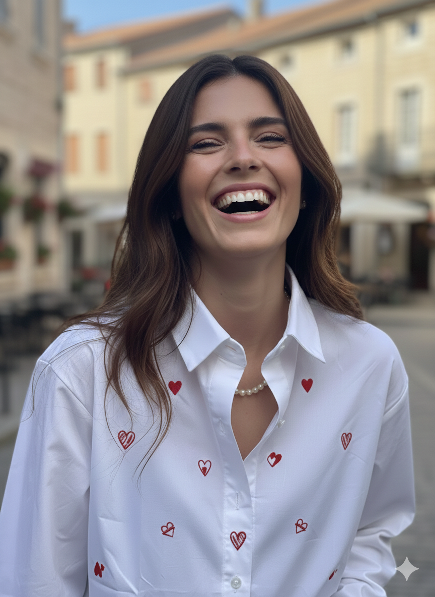 CAMISA BUENOS AIRES ||| CORAZONES EN VERANO (ROJO)