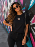 CAMISETA CORAZON EN RELIEVE