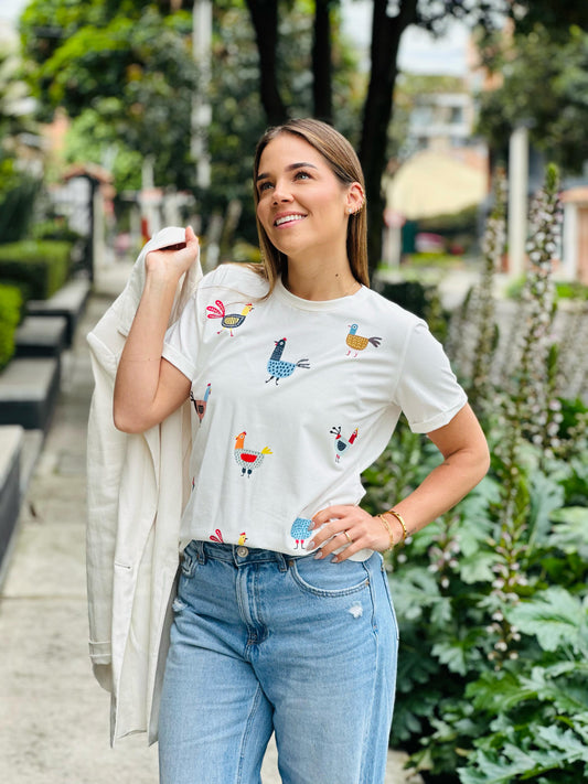CAMISETA FIESTA DE GALLINITAS