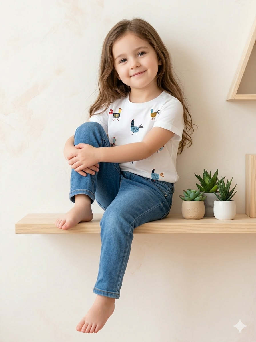 CAMISETA FIESTA DE GALLINITAS MINI