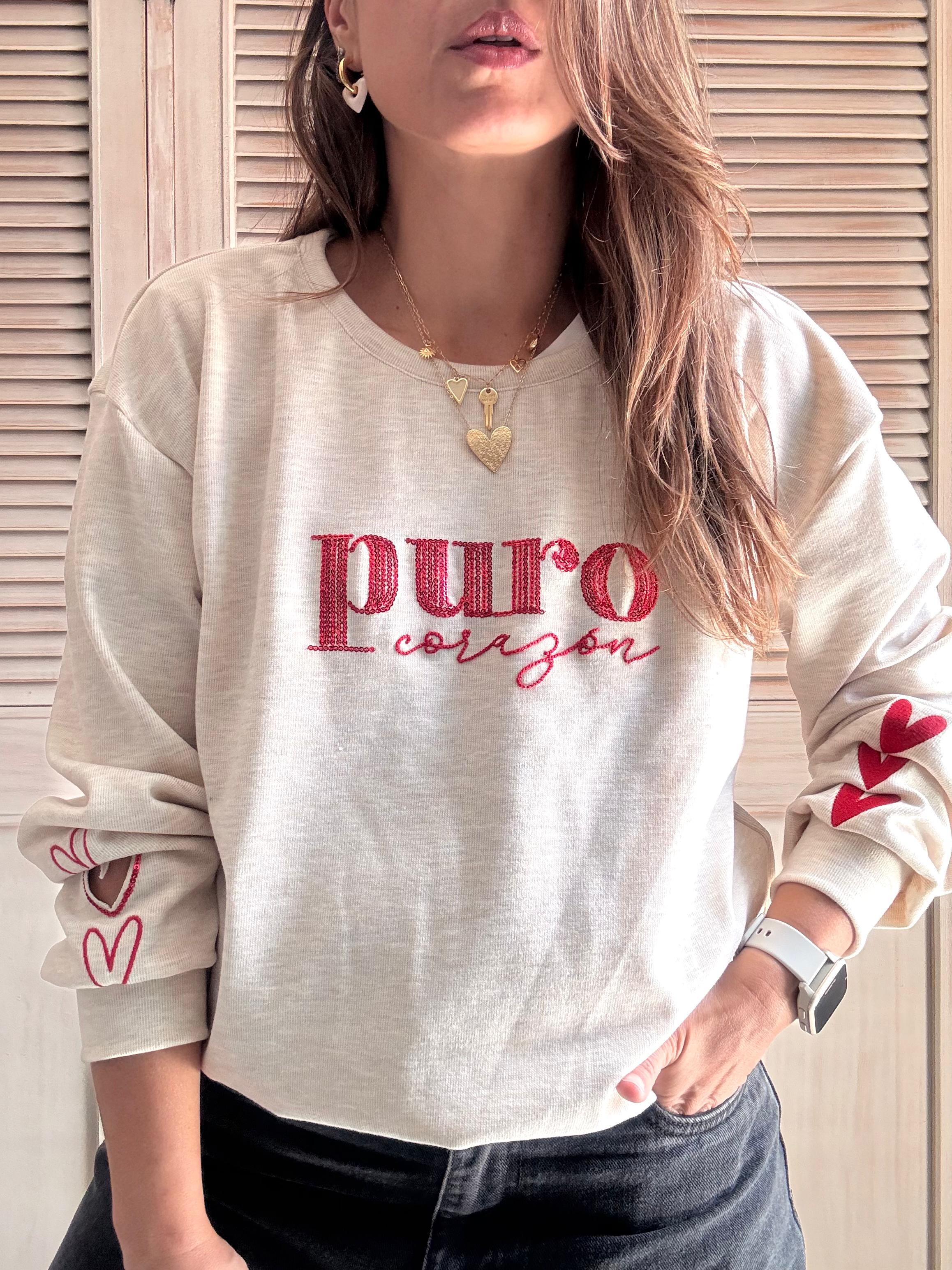 SWEATER PURO CORAZON LENTEJUELAS