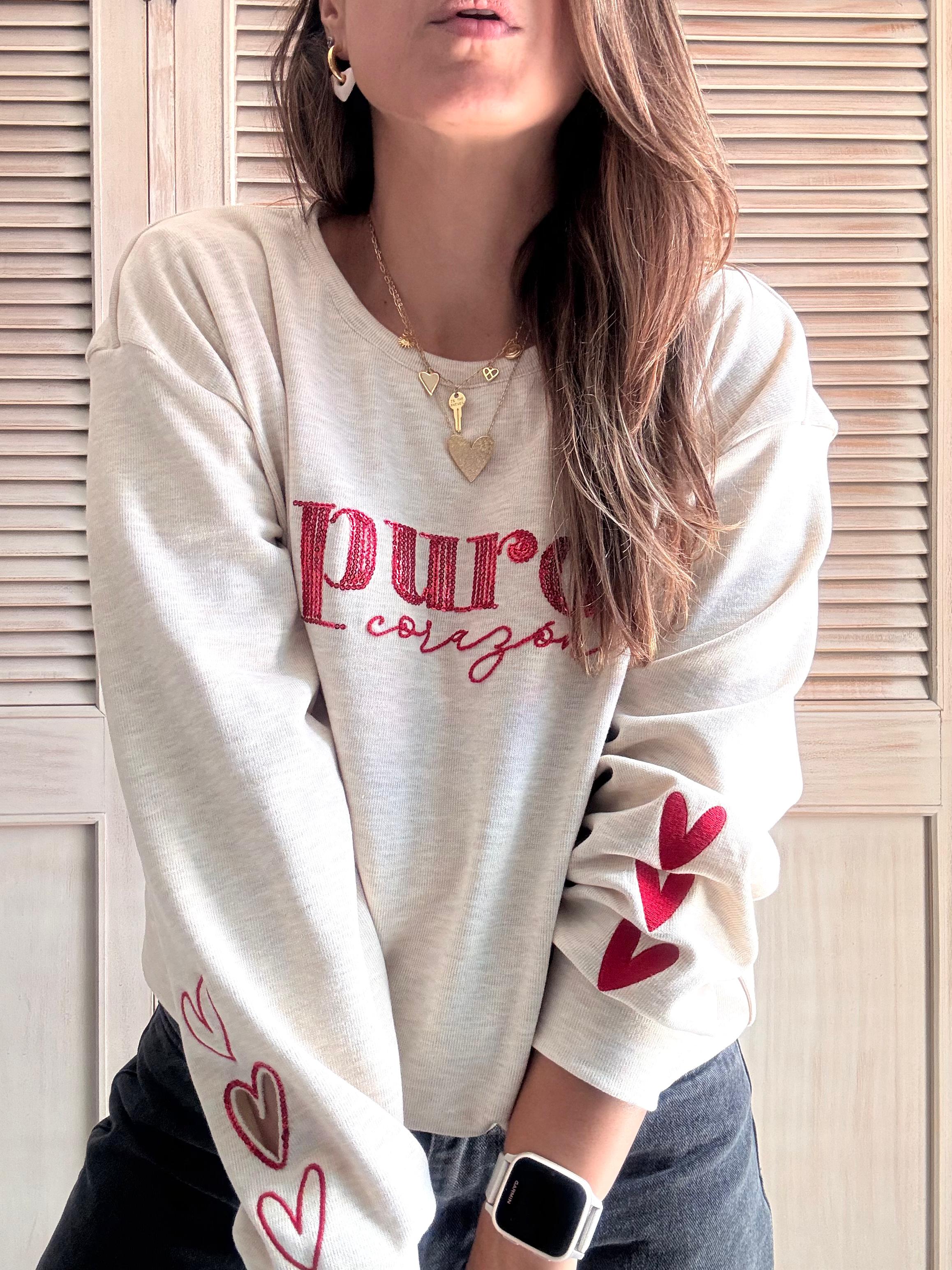 SWEATER PURO CORAZON LENTEJUELAS