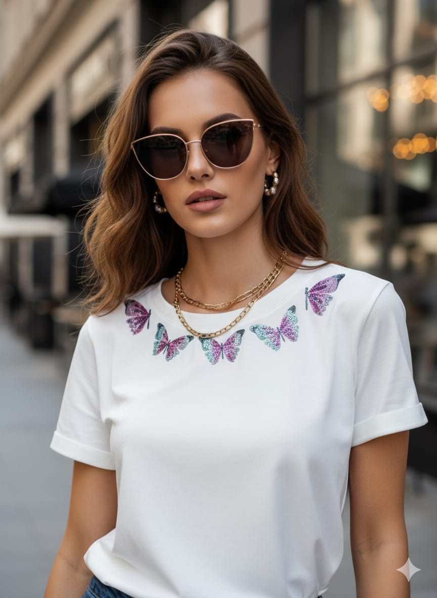 CAMISETA SHINY BUTTERFLY