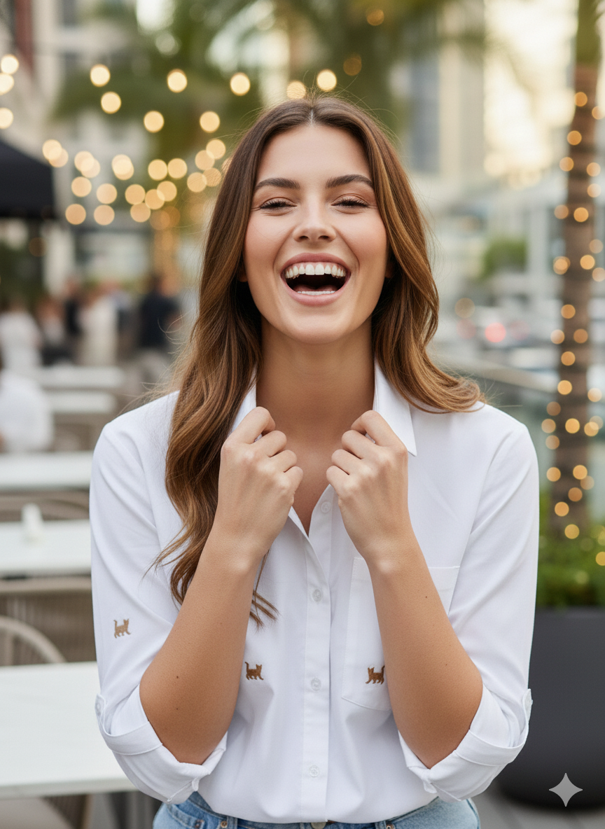 CAMISA ADELAIDA ||| LOS GATOS