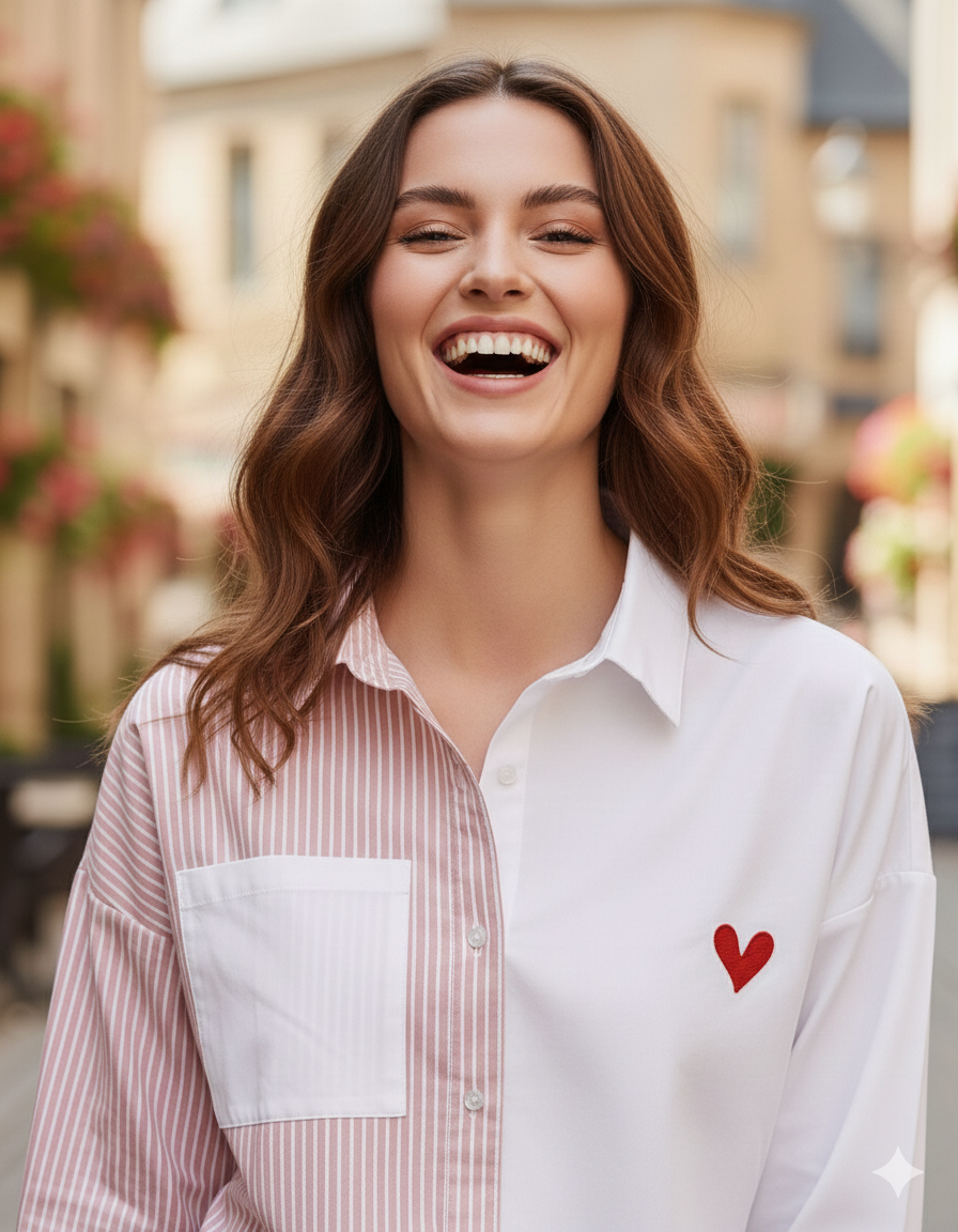 CAMISA ESTAMBUL RAYAS|||CORAZON