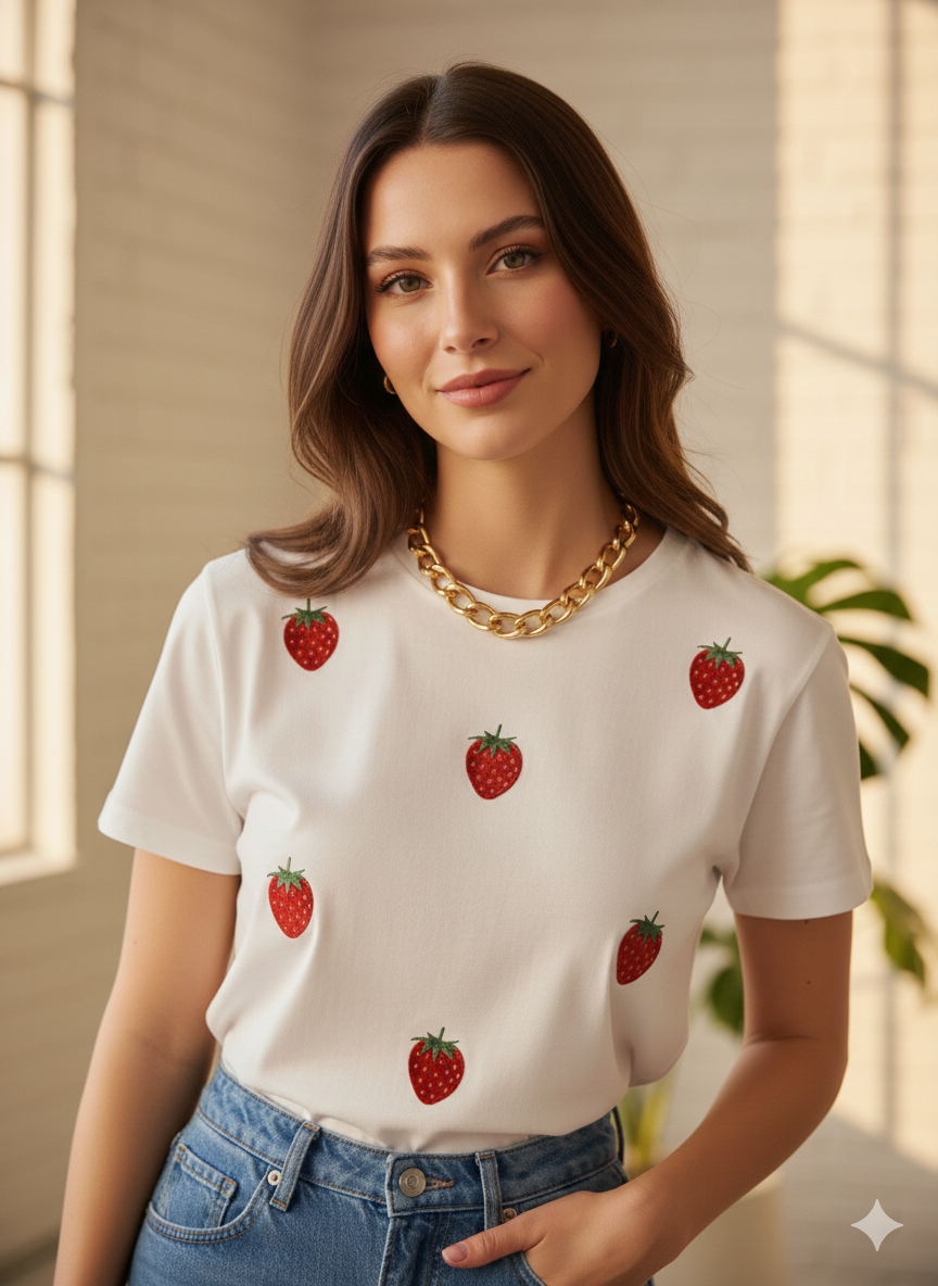 CAMISETA STRAWBERRY FIELDS