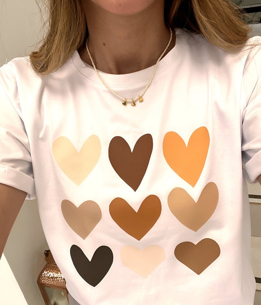 CAMISETA AMOR EN TAUPE