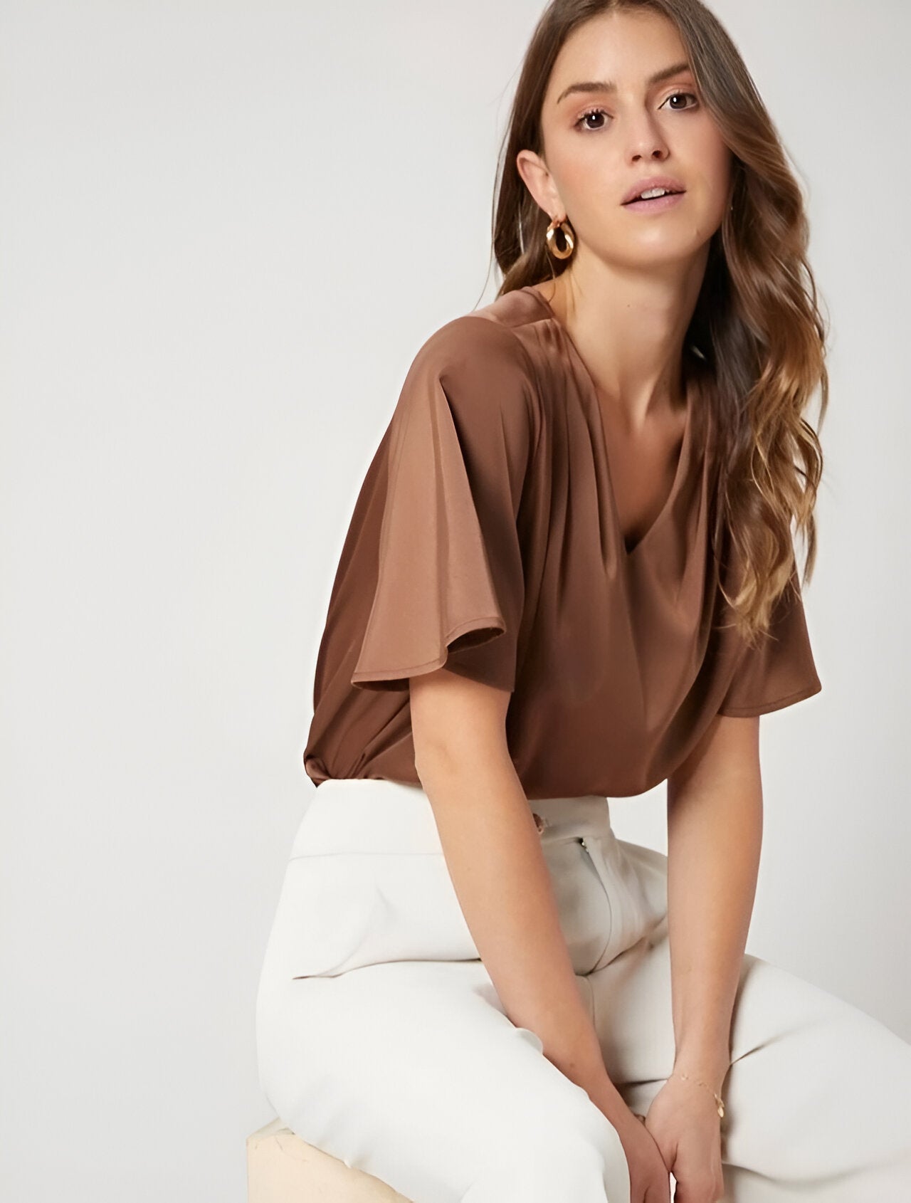 BLUSA MANGA VOLADO