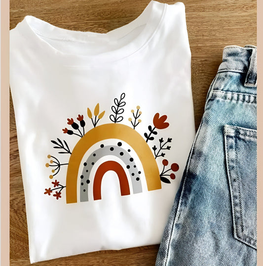 CAMISETA ARCOIRIS FLORES